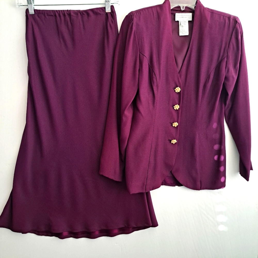 Vintage Jessica McClintock Purple Suit